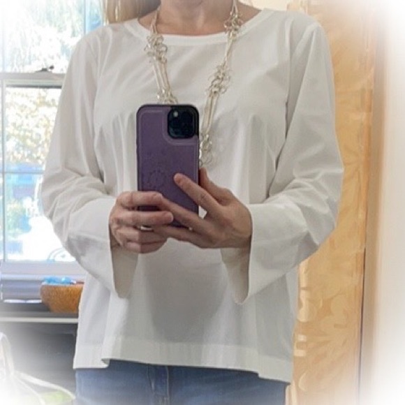 💕Like New J Jill White Shirt Collection Button Down Back Blouse💕 - Picture 11 of 11